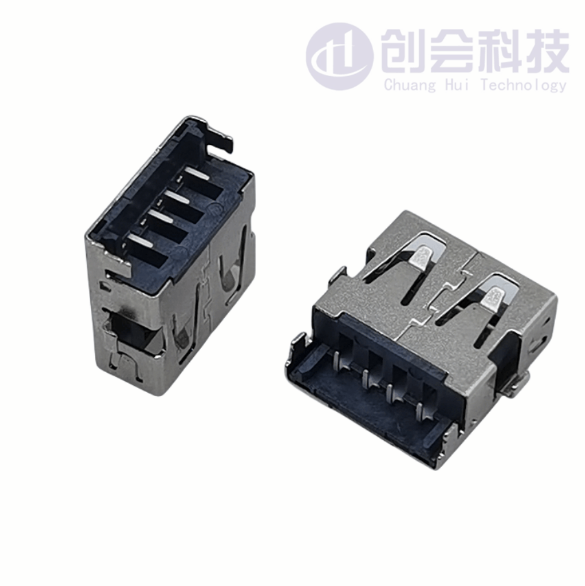 USB 2.0 AF 90°DIP 沉板