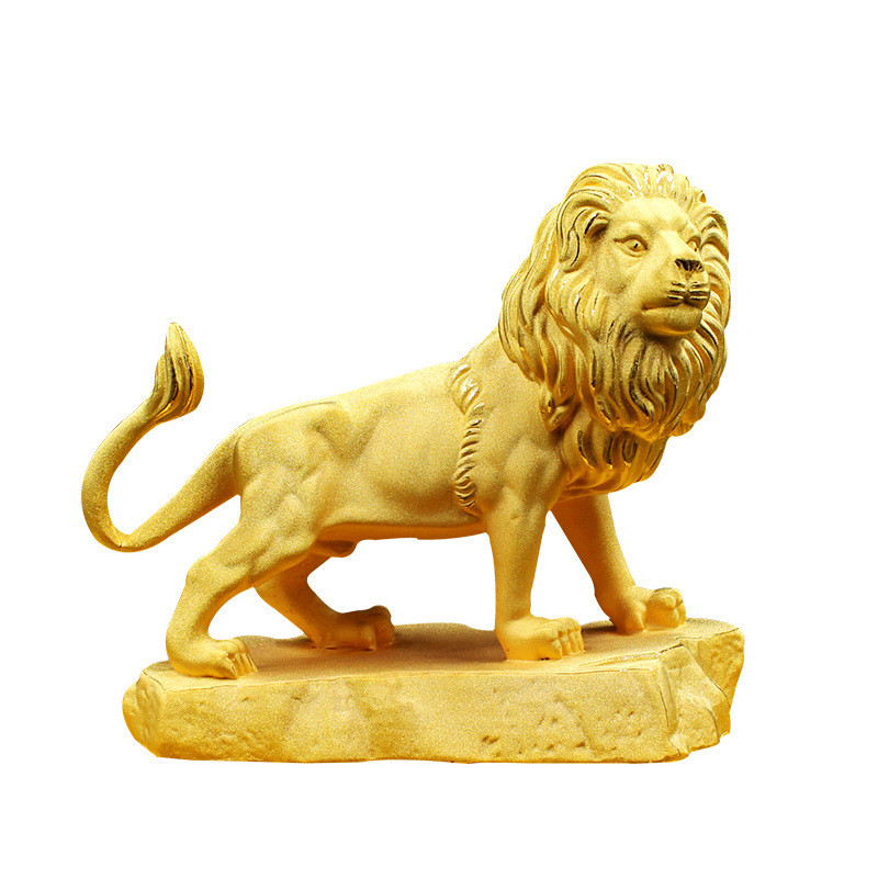 绒沙金工艺品摆件 威猛狮子(提供产品定制化)  绒沙金摆件