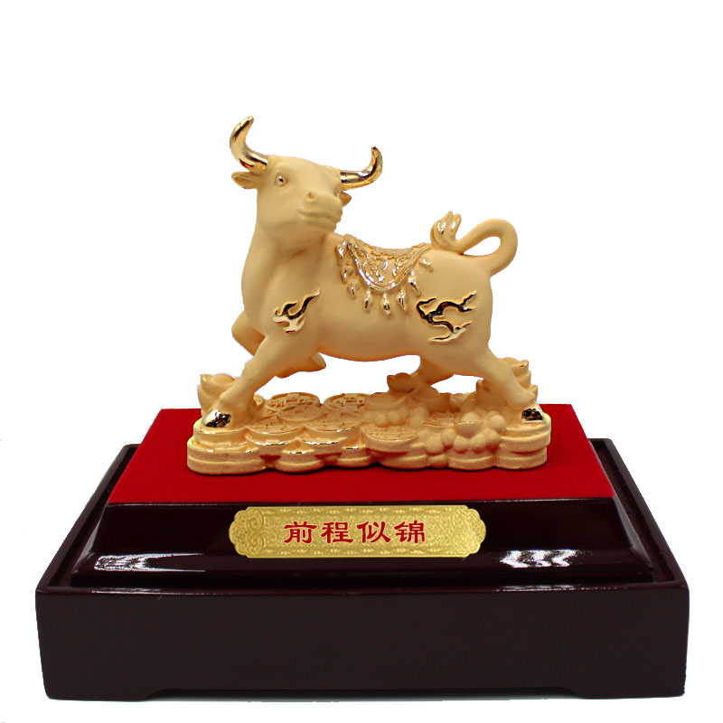 绒沙金工艺品摆件 前程似锦(提供产品定制化)  绒沙金摆件