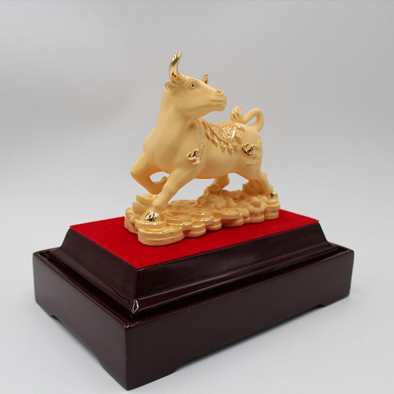绒沙金工艺品摆件 前程似锦(提供产品定制化)  绒沙金摆件