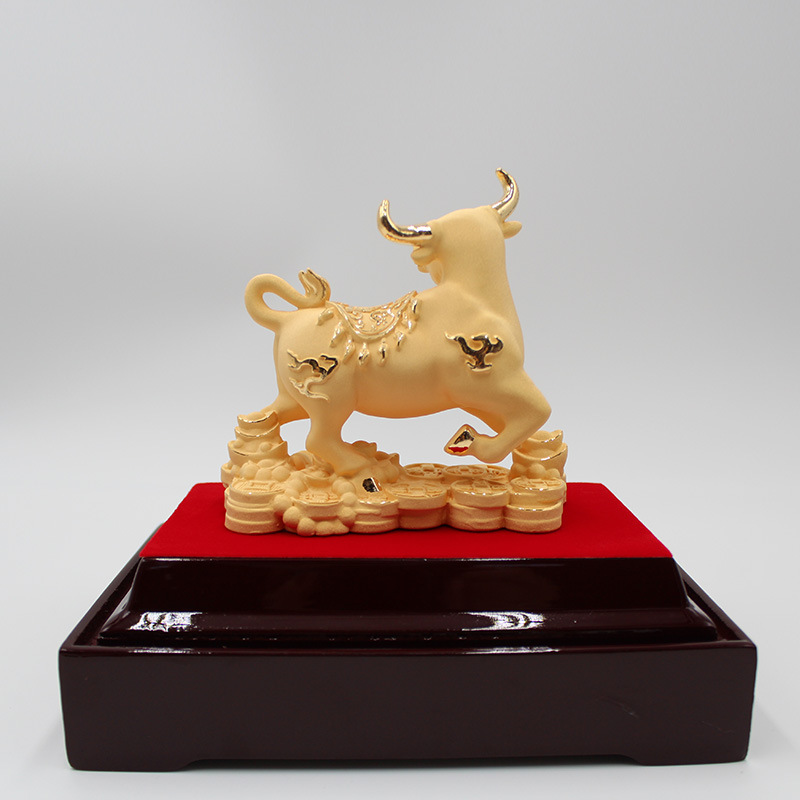 绒沙金工艺品摆件 前程似锦(提供产品定制化)  绒沙金摆件