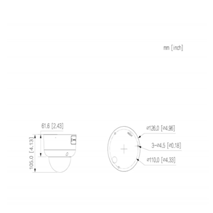 DH-IPC-HDBW8343R1 大华300万红外定焦半球  焦距1.85mm/2.0mm