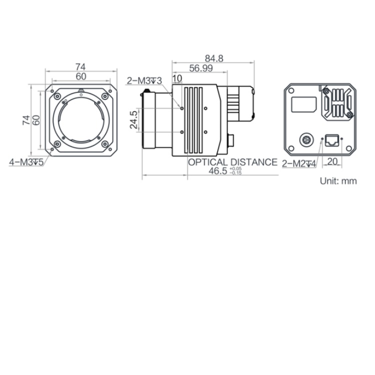 HIK-BBK500F 海康威视5000万万兆以太网工业相机  5000万万兆黑白相机  搭配 GMAX 传感器