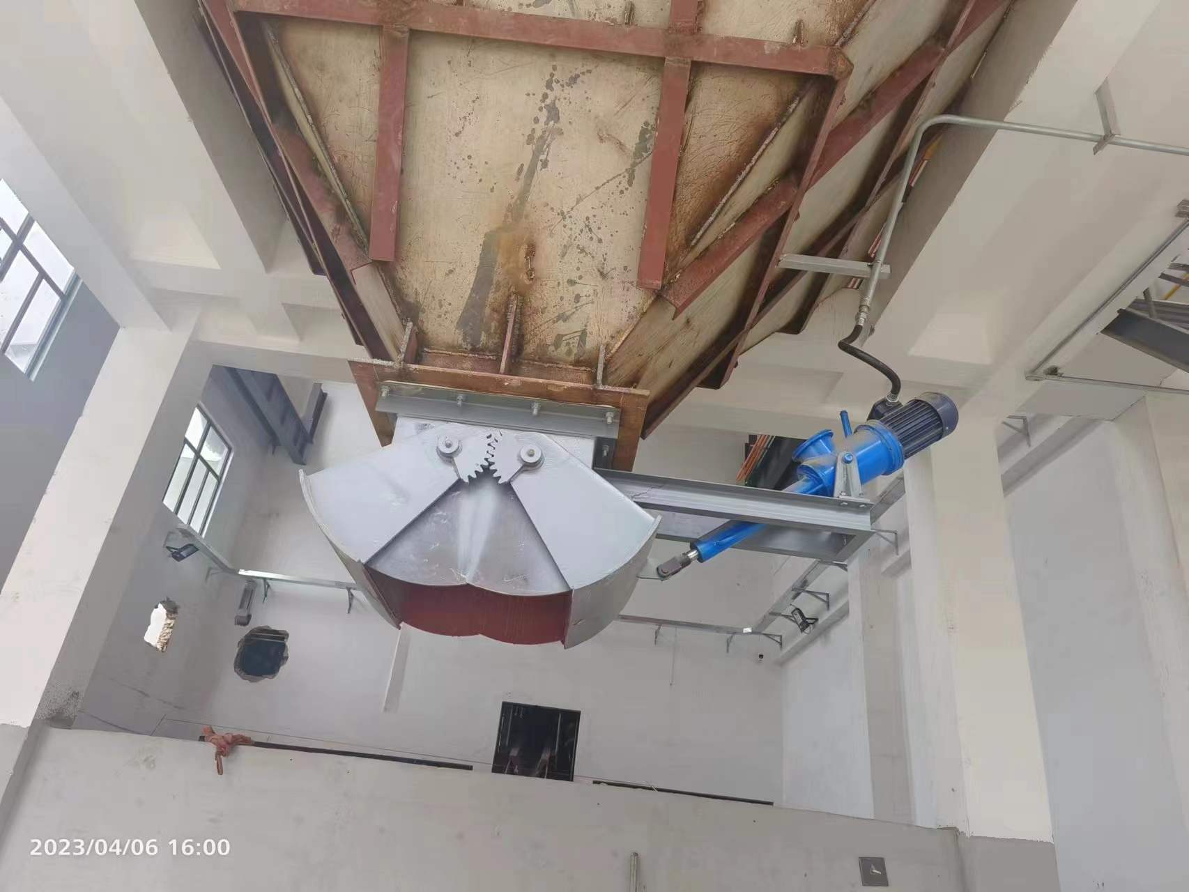 对开式电动阀  800*800电液动扇形闸阀 料仓鄂式闸门  弧形下料阀  鄂式装车卸灰阀
