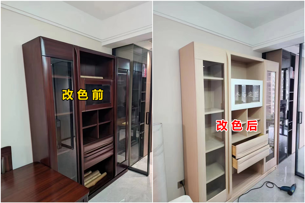 西安贴改色膜，家具贴膜改色，施工简单焕然一新！  家具贴改色膜