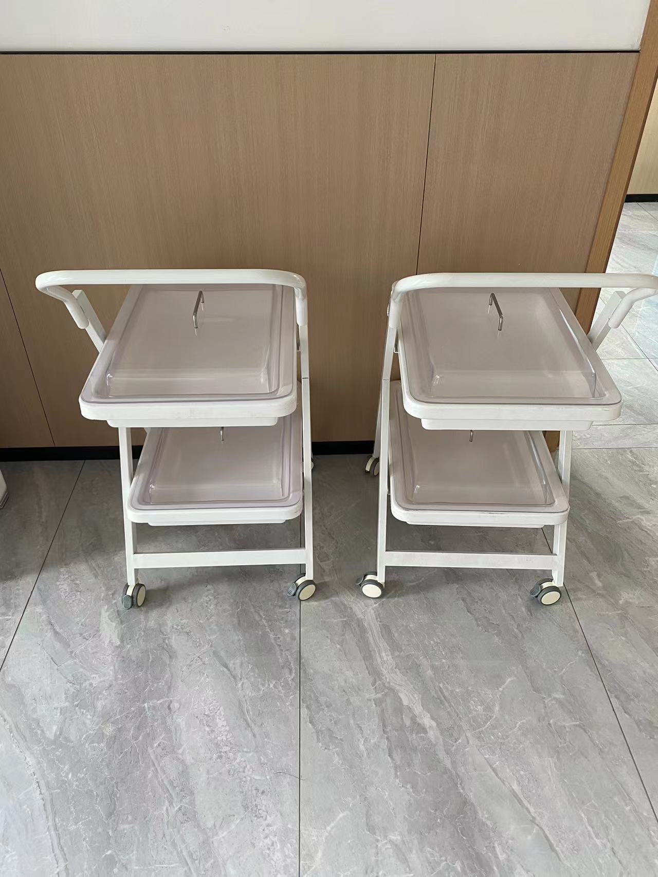 迪新医用不锈钢喷塑内镜转运车供应室小推车