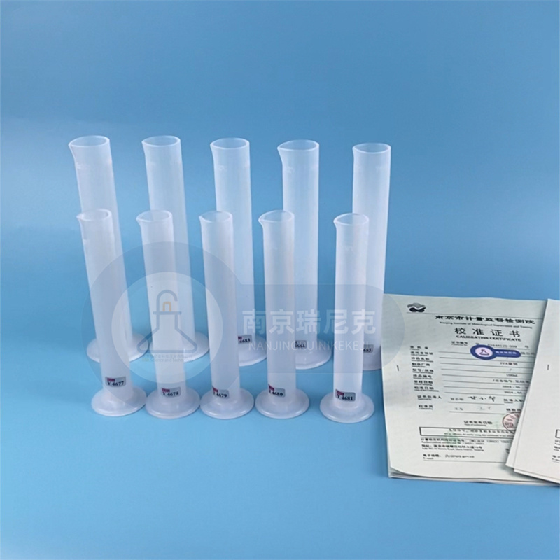 过检PFA量筒耐氟化氢带有校准证书  耐腐蚀量筒  特氟龙塑料量筒