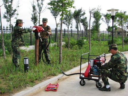wx-dzf-120型便携式防汛打桩机参数  打桩机厂家  国债打桩机  植桩机