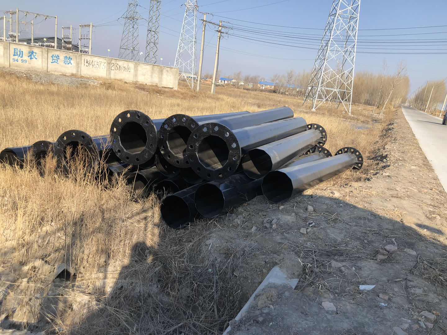 河北电力钢管塔 电力钢管桩 电力钢杆 电力钢管杆  电力钢桩  专业生产厂家  地脚螺栓