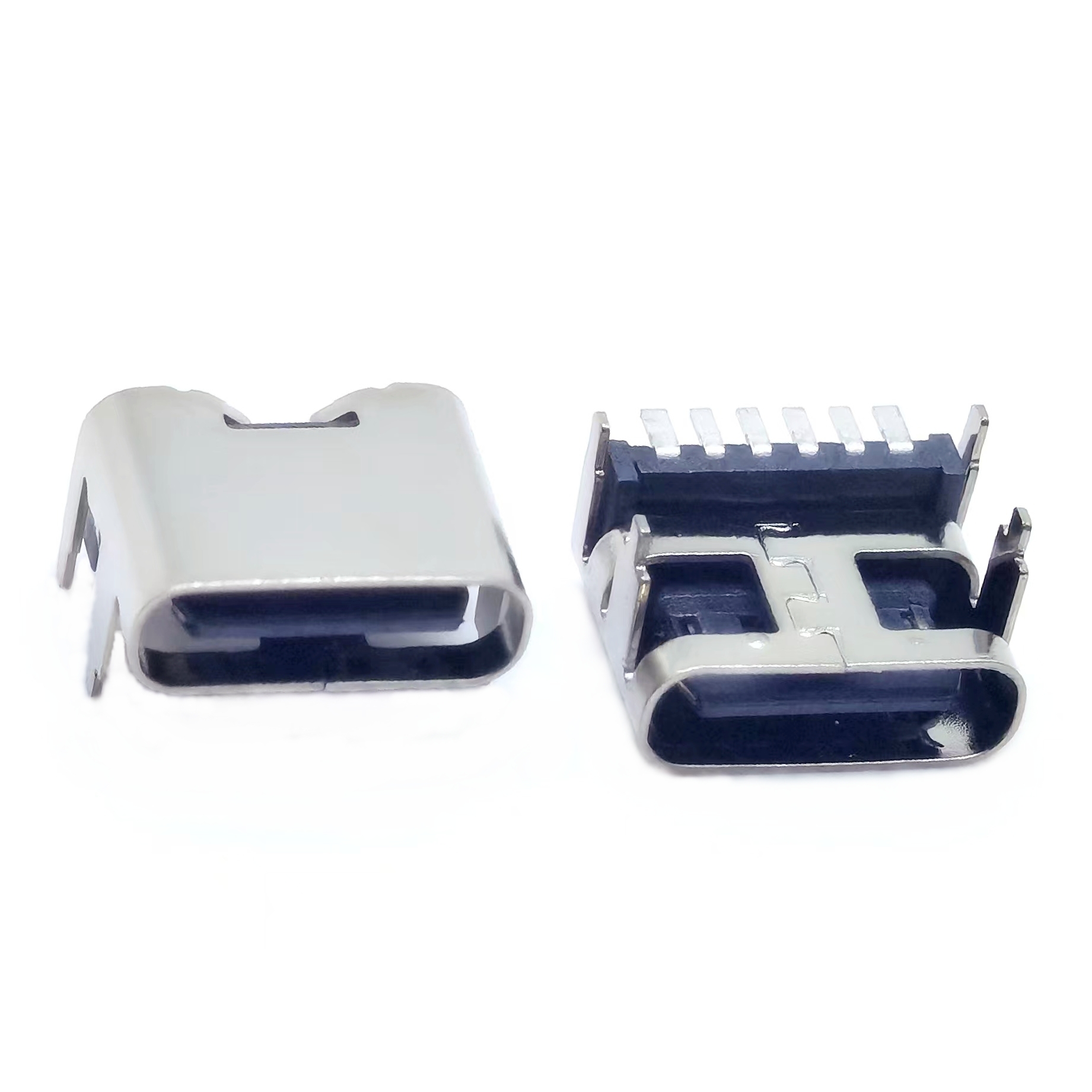 type-c 6p 板上贴片 垫高 1.0mm  USB  母座