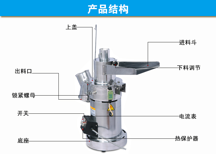 不锈钢流水式粉碎机诊所，药店，学校