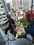 上海高空外墙广告字楼牌字蜘蛛人吊绳安装