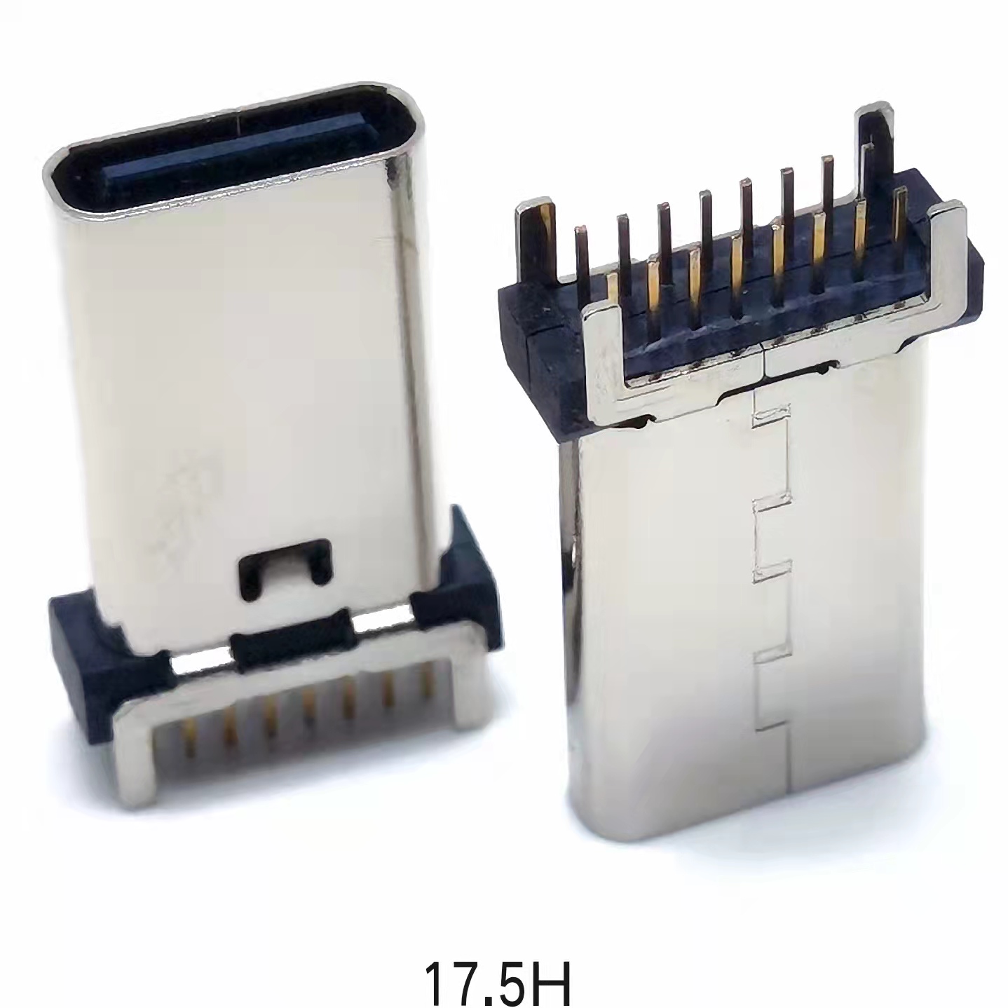 type-c 16p 立插母座 H=17.5mm 四脚  USB