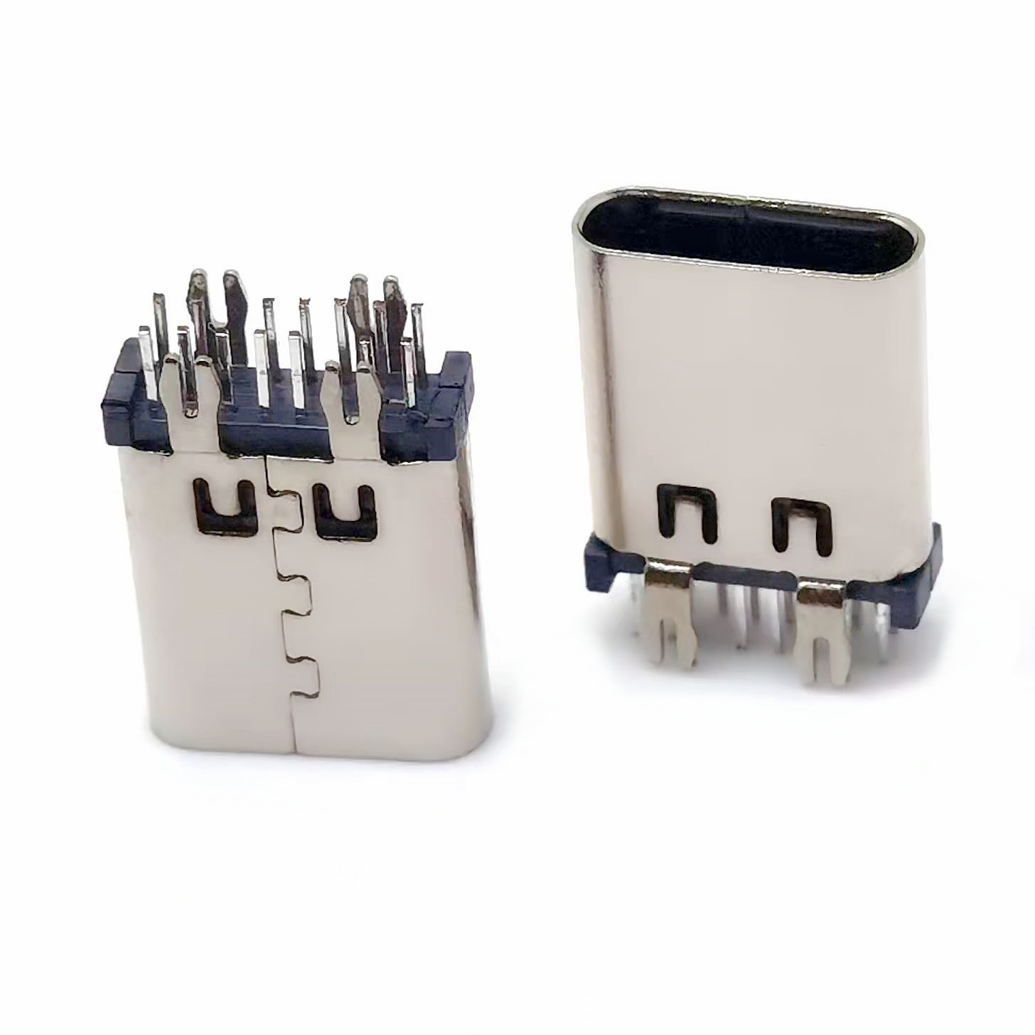 type-c 14p立插母座 H=11.0mm 四脚插板  USB