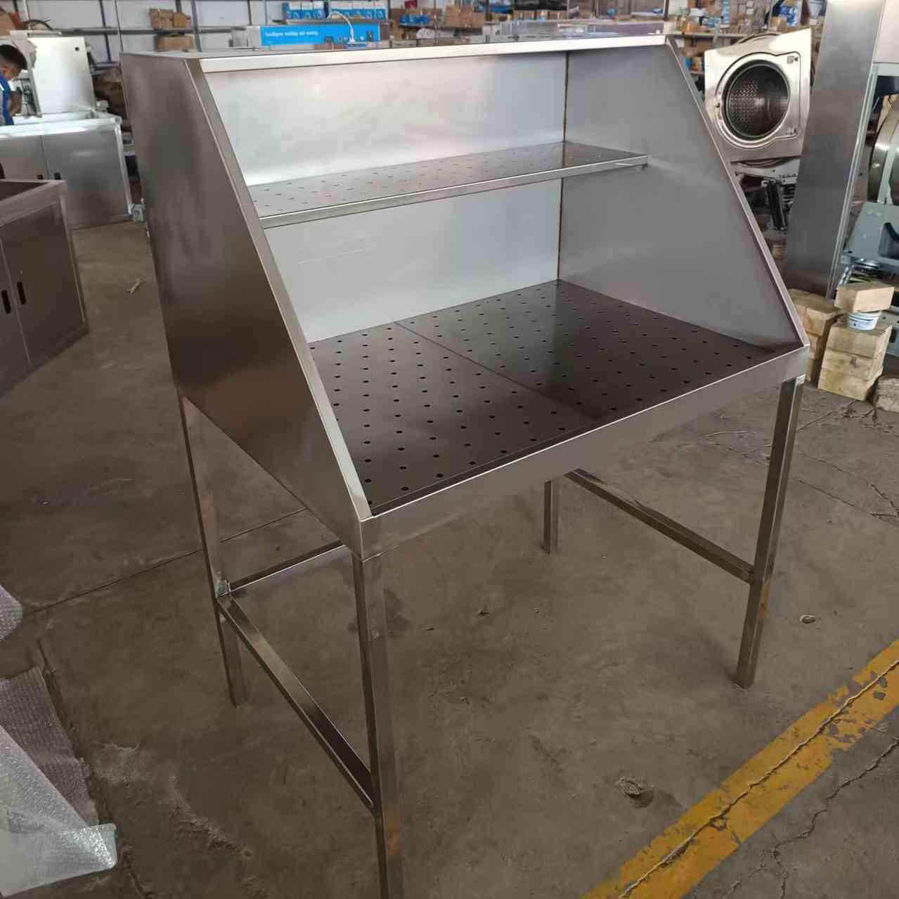 干洗店用商用冲洗台 洗鞋冲洗台厂家 山东不锈钢操作台  不锈钢冲洗台  干洗店用冲洗台