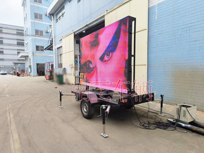 LED广告拖车 简易款户外广告宣传拖车