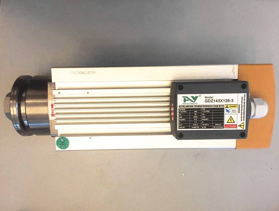 3KW切割主轴3000W高速电机3000RPM风冷主轴  3KW主轴  3KW雕刻主轴  3KW高速电机