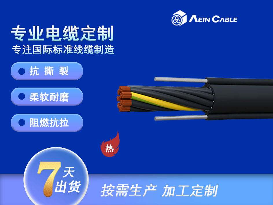 双钢丝葫芦手柄电缆 RVV2G  起重机  行车