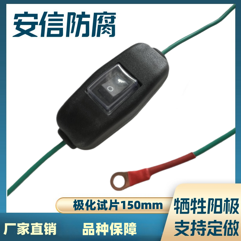 定做带开关极化试片 管道牺牲阳极检测 阴极保护材料  检查片