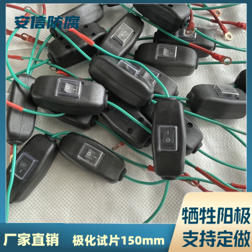 定做带开关极化试片 管道牺牲阳极检测 阴极保护材料  检查片