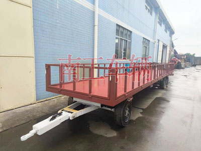 7吨平板拖车牵引工具拖车 带护栏减震刹车功能拖车  牵引平板拖车  全挂车