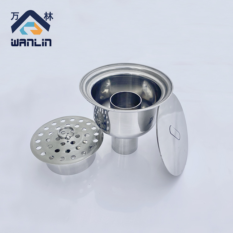 卫生级304不锈钢洁净地漏净化车间药厂专用防臭地漏 GMP洁净地漏