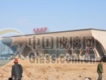 石家庄火车站防撞条磨砂玻璃贴膜